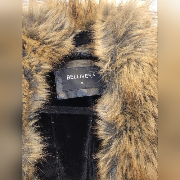 Vegan leather faux fur lined leather jacket. Woman's S - Picture 3 of 4